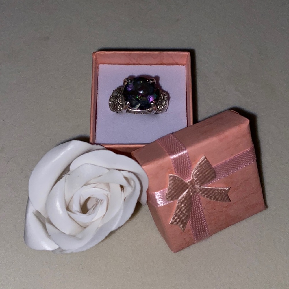 ***SILVER MYSTIC RAINBOW RING*** - Picture 2 of 5